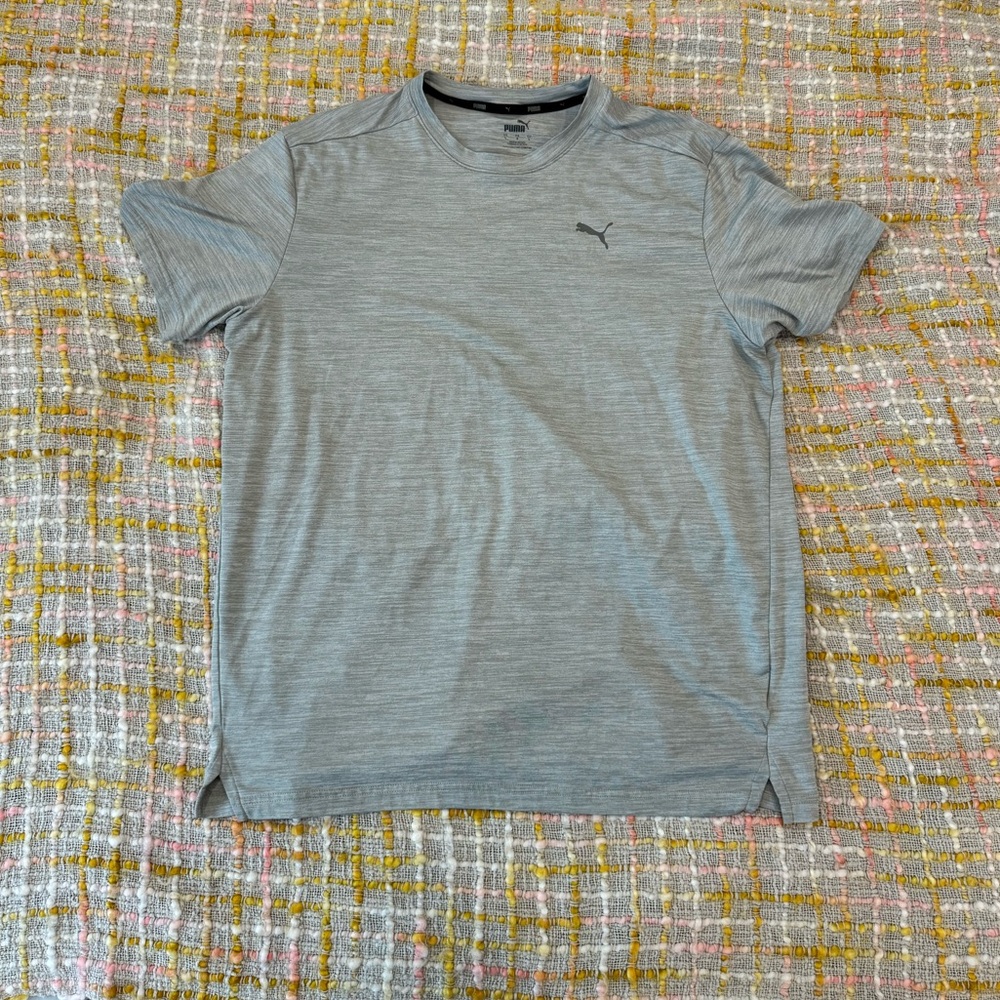 Puma Gray Long Sleeve Tee Versatile Comfort